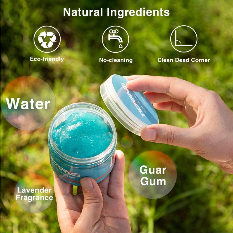 TICARVE 2Pack Cleaning Gel Car Putty Car Detail Putty Auto Detail Gel Detail for Car Interior Cleaner Kits Automotive Car Slime Keyboard Cleaner Blue (320g/11.2oz) - Image 4